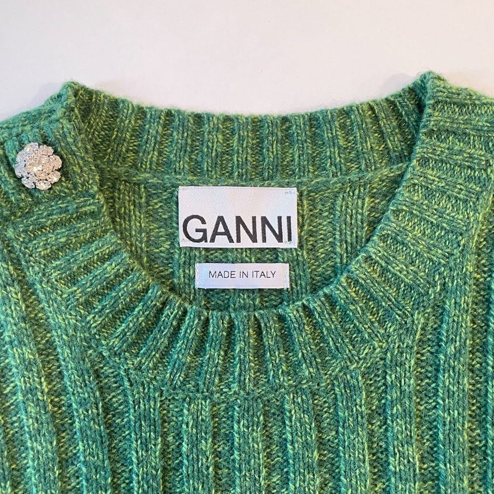 Ganni - Wool Mix Vest (Kelly Green) - Picture 4 of 9